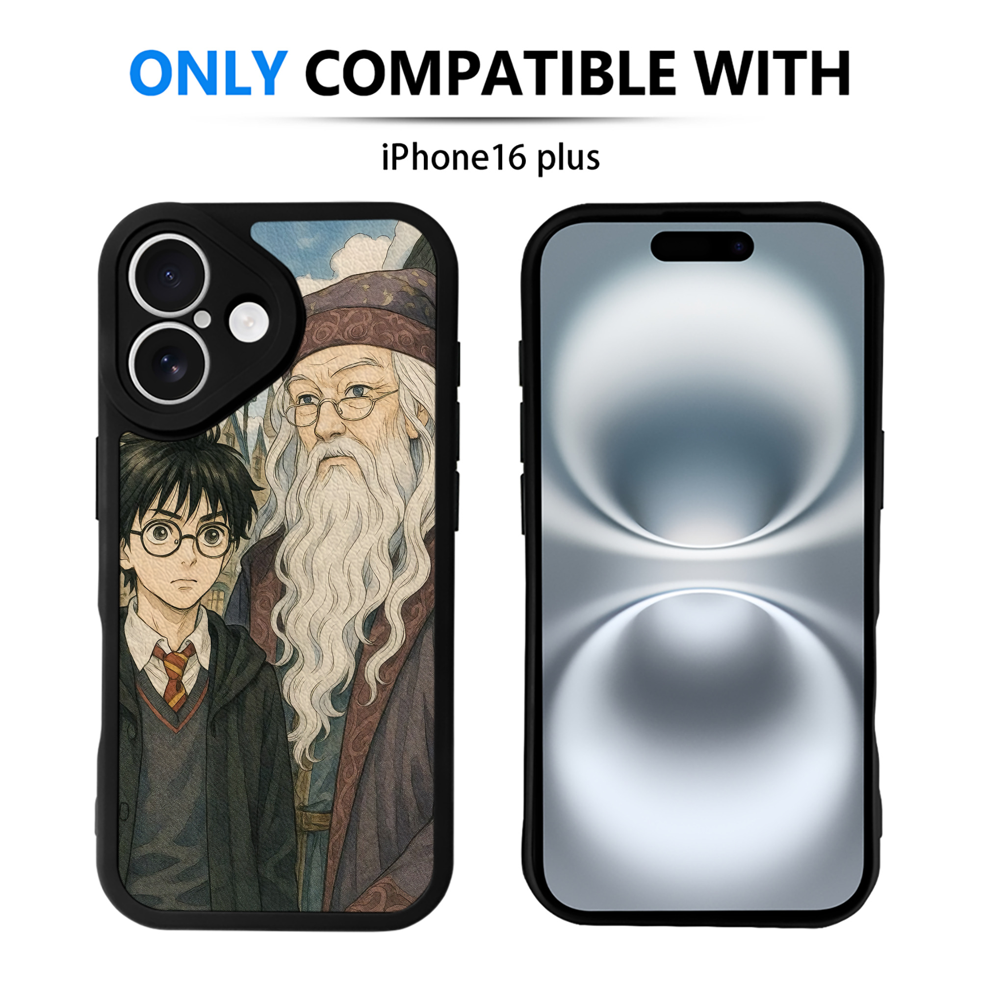 （画像用） Harry Potter ハリー・ポッターシリーズ 【iPhone 16シリーズ対応】シリコンスマホケース（レザー調） 材質：シリコン